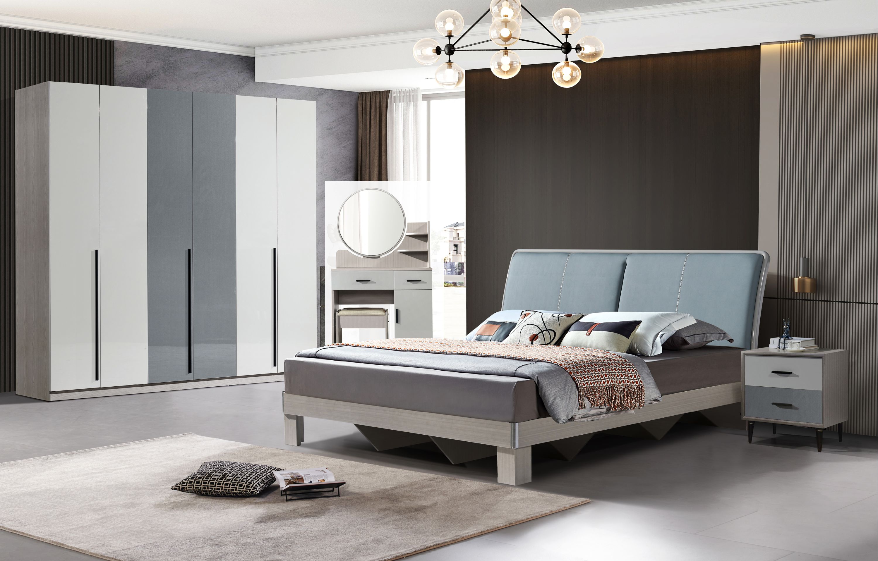 Luxury Bedroom Set 2216 - Premium Russian Oak Wood 